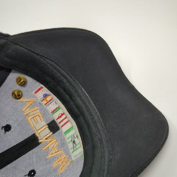 Vietnam Veteran Strapback Baseball Cap Black One Size Embroidered KYS Design Cap - Picture 8 of 9